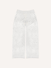 Retro distressed double hooded trendy trousers