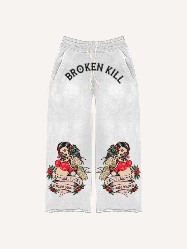 Rose Girl Print Trousers