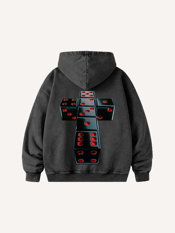 Faith is not a gamble but a testament to order Pure cotton printed sweatshirt