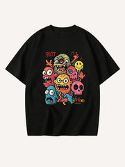 Monster Planet Comfortable Printed Short Sleeve