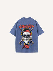 Have a different kind of Christmas with this washed short-sleeved shirts