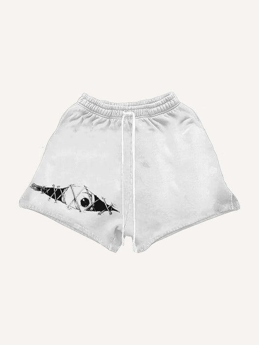 Horrible Human Skin Eye Totem Shorts