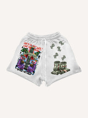 Rap hip hop only dollars parody graffiti shorts