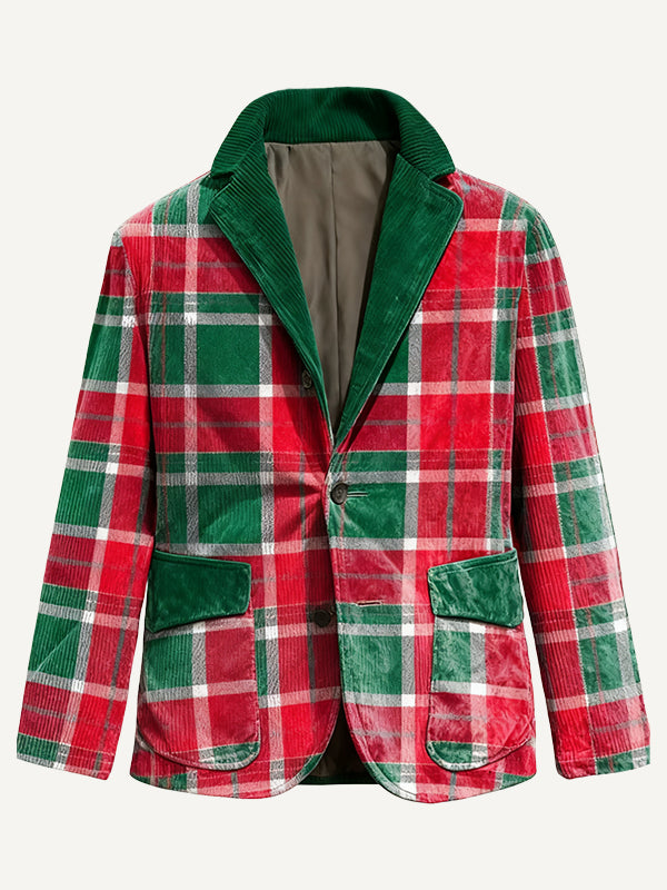 Christmas-themed artist-print blazers