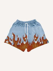 Holy Cross Flame Skull Rap Shorts
