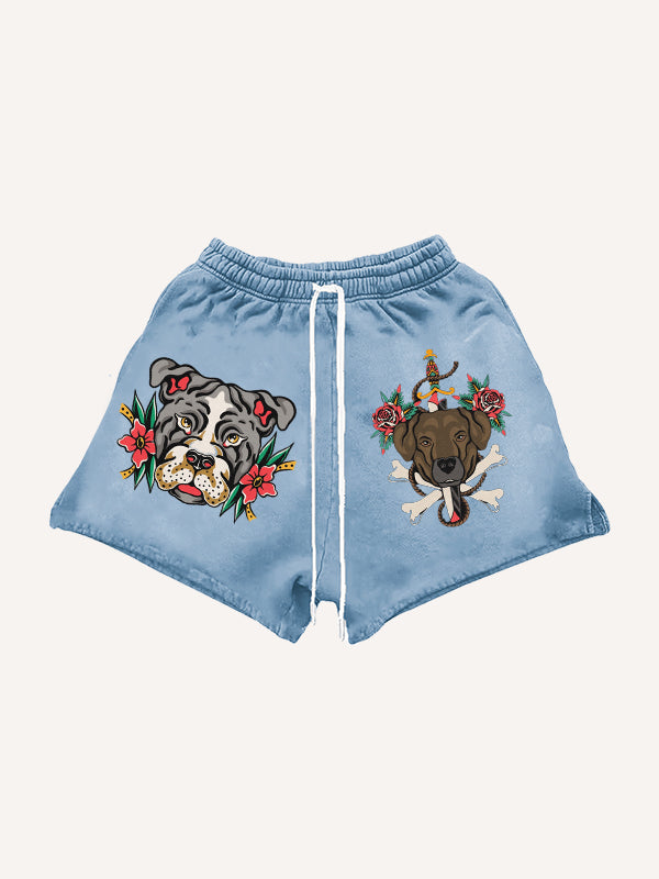 Cute Dog Tattoo Memorial Tattoo Shorts