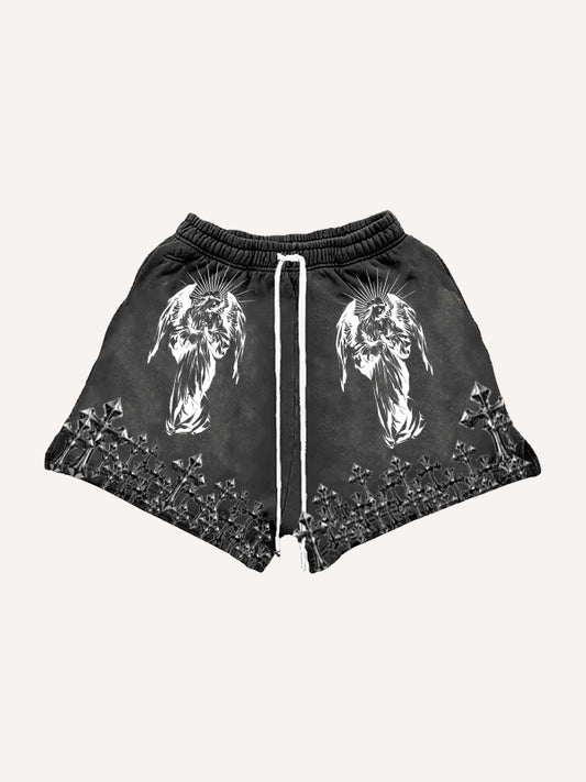 Cross Stacked Faith Blessing Shorts