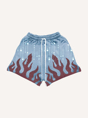 Flaming rhinestone shorts