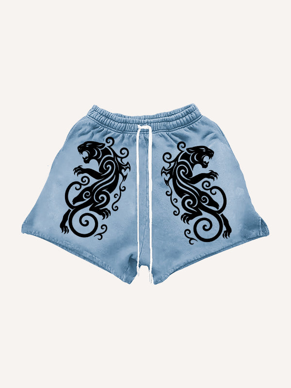 Totem Tattoo Giant Wolf Shorts