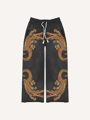 Japanese style retro two-headed snake women's trousers