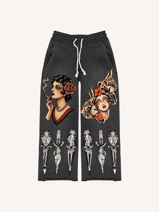 Leopard and beauty fire pants