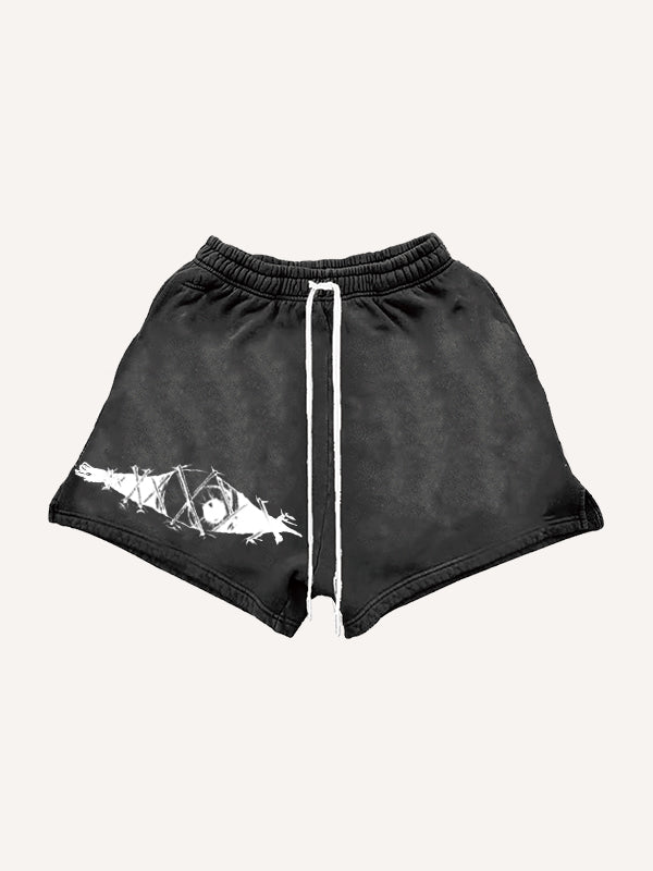 Horrible Human Skin Eye Totem Shorts