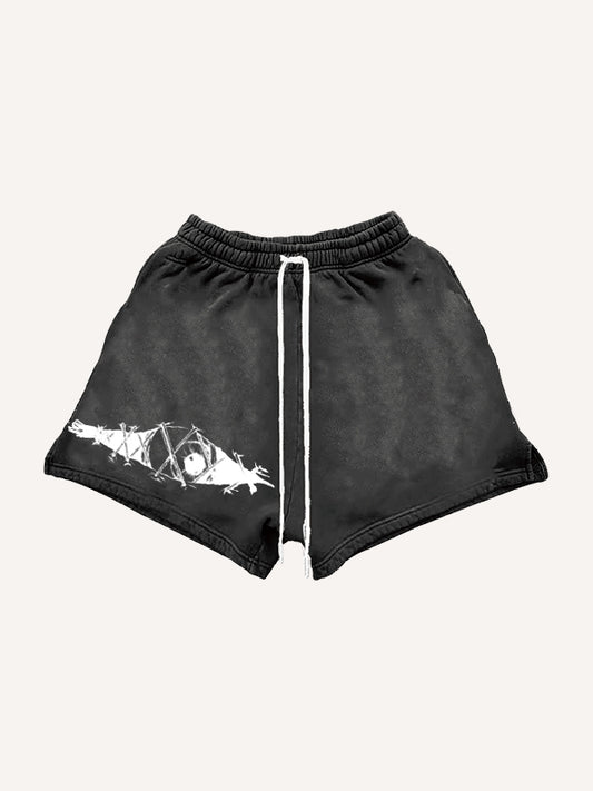 Horrible Human Skin Eye Totem Shorts
