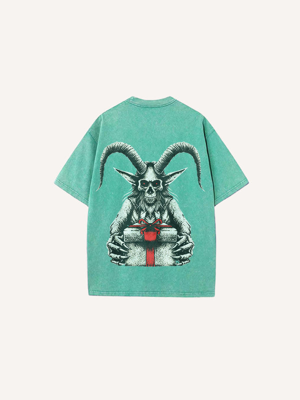 The person giving Christmas gifts isn't necessarily Santa Claus Pure cotton washed short-sleeved shirts