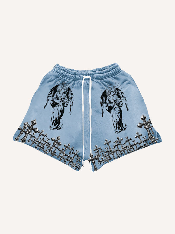 Cross Stacked Faith Blessing Shorts
