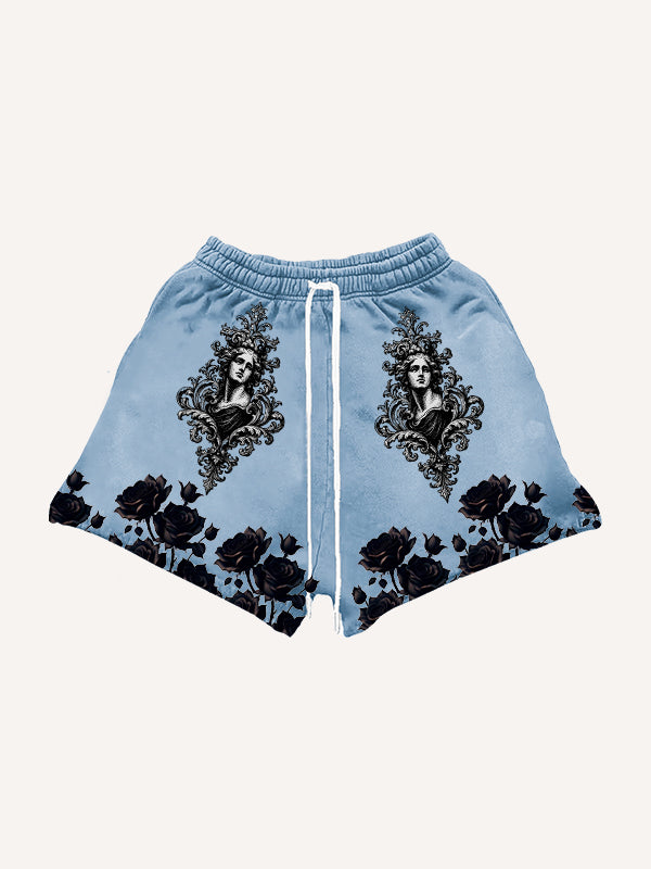 Eternal Bloom Trendy Print Shorts