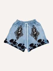 Eternal Bloom Trendy Print Shorts