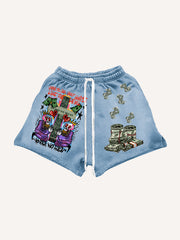 Rap hip hop only dollars parody graffiti shorts