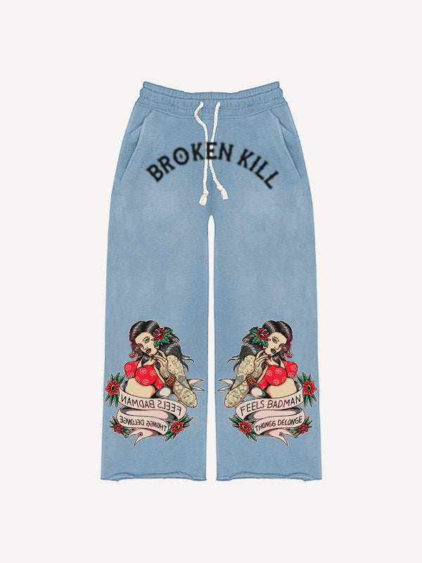 Rose Girl Print Trousers