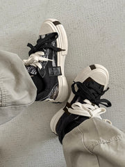 Platform Double Lace Canvas Sneakers