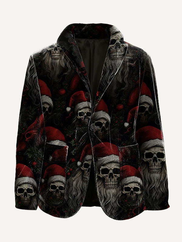 Christmas parody skeleton grandpa theme various artist-printed blazers