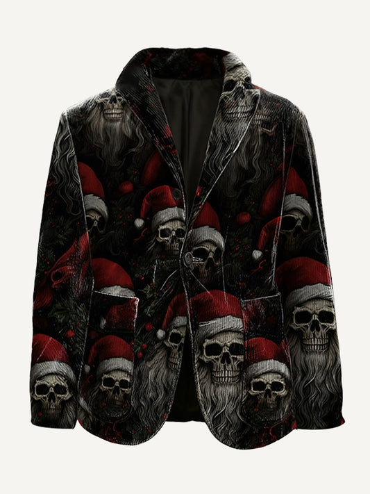 Christmas parody skeleton grandpa theme various artist-printed blazers