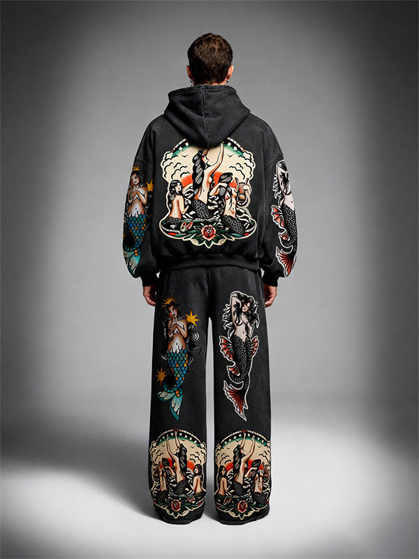 Mermaid Tattoo Retro Fashion Sweatshirt