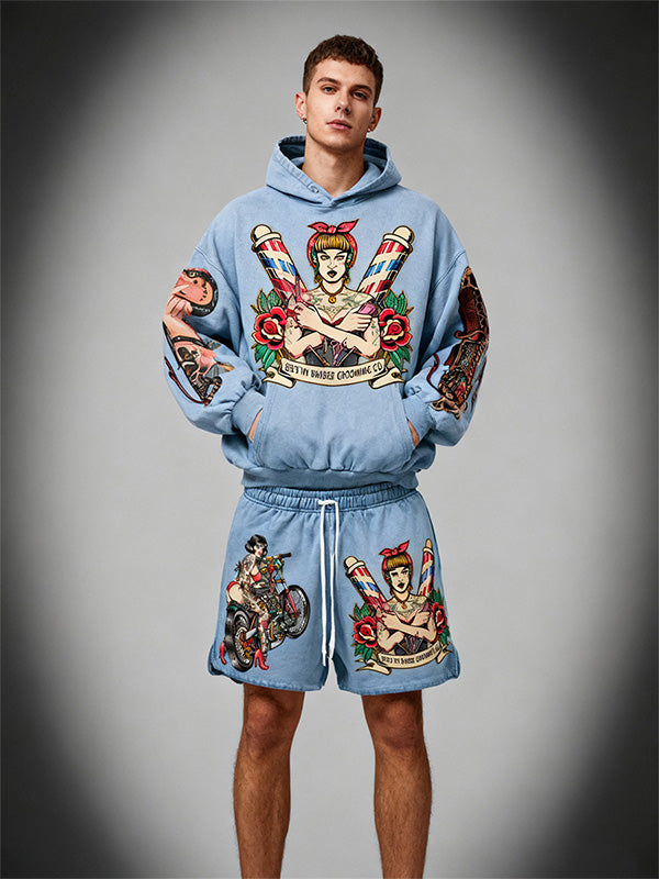 Sexy beauty motorcycle trendy sweatshirt