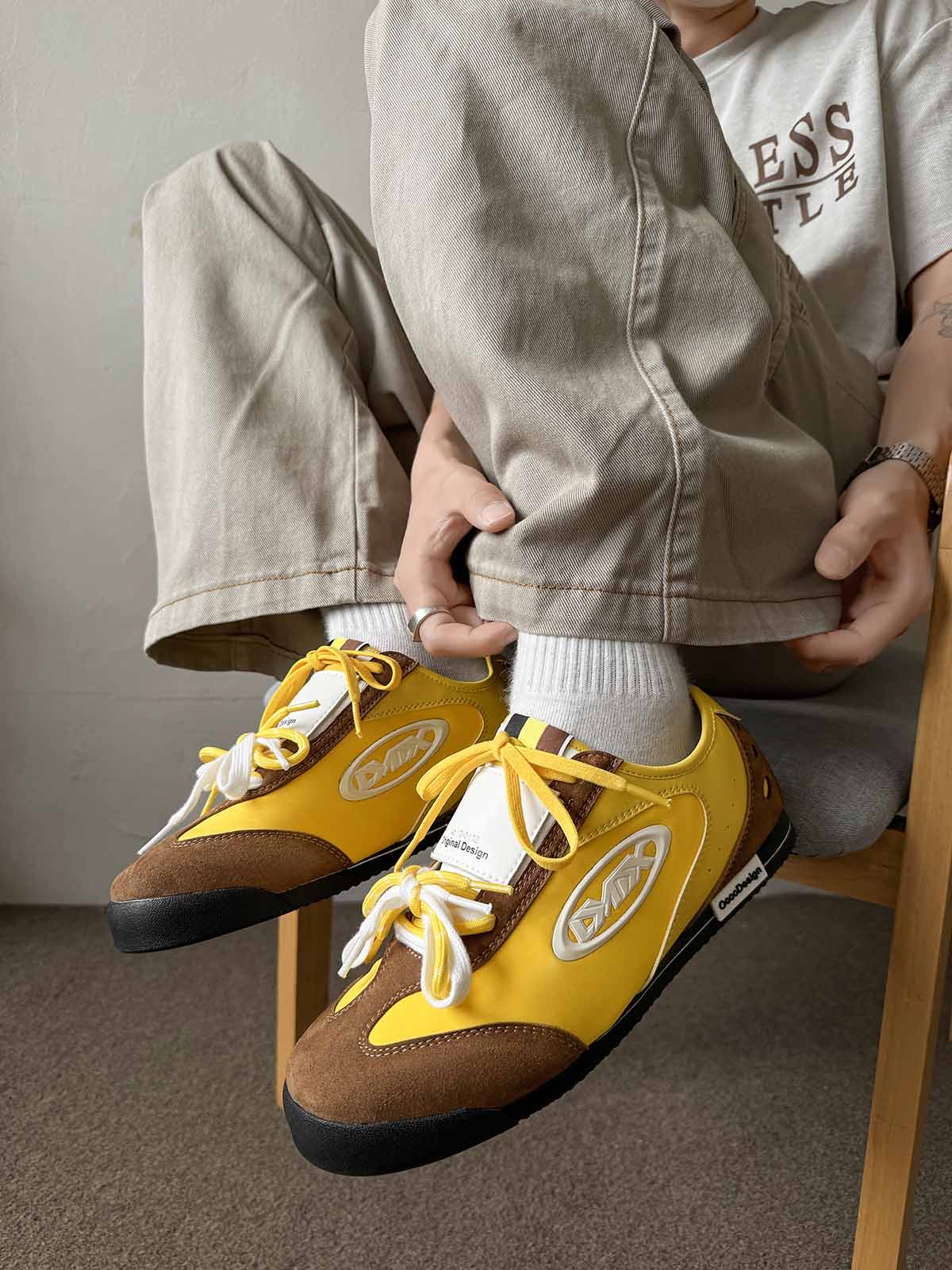 Retro Versatile Double Lace German Trainer Sneakers
