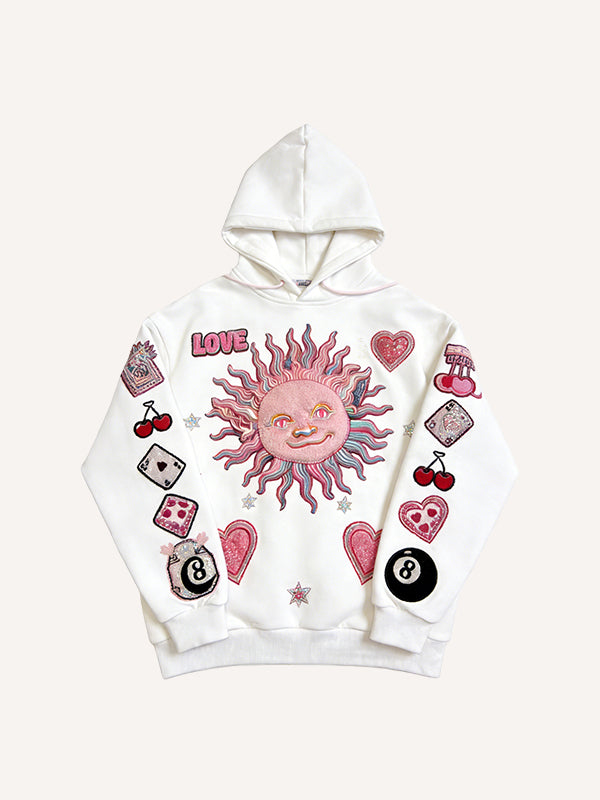 Love-themed printed sweatshirt