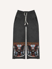 Artist-painted horror trousers