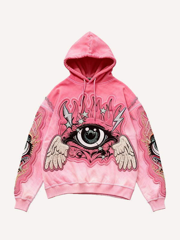 Flying Eye of Truth or Gods Eye Gradient Hooded Sweatshirt