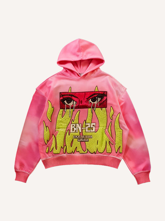 Flaming Ghost Eyes Loose Sweatshirt