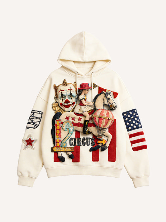 Clown of the Fun Fair Print Hoodie