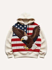 The True American Spirit Is Fearless Graphic Print Hoodie