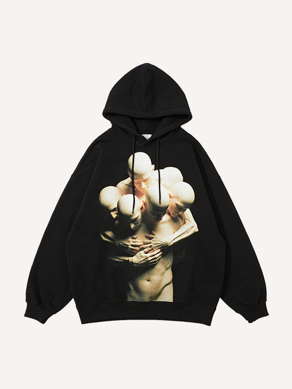 Stylish and peaceful dove soaring with outstretched wings hooded sweatshirt