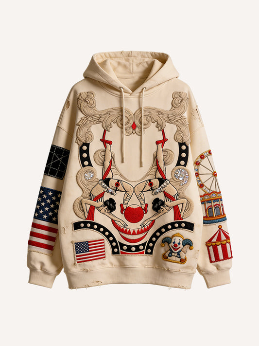 Supernatural Playground Clowns Are Everywhere Print Hoodie