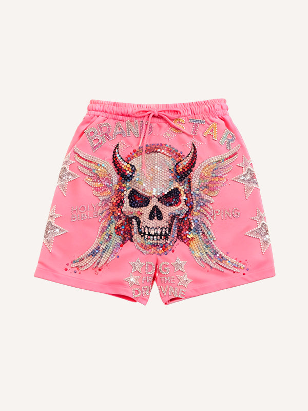 Devil Crawling Beneath Me Printed Shorts