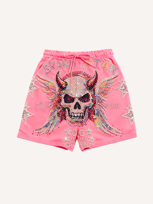 Devil Crawling Beneath Me Printed Shorts