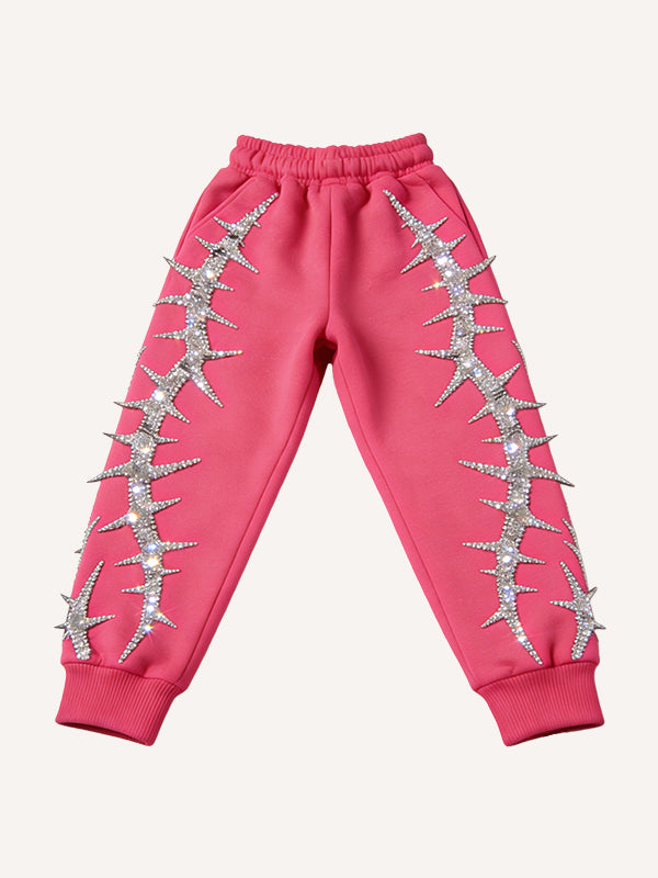 Rhinestone Print Pants