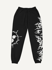 3D three-dimensional tailoring hooded white flame trousers