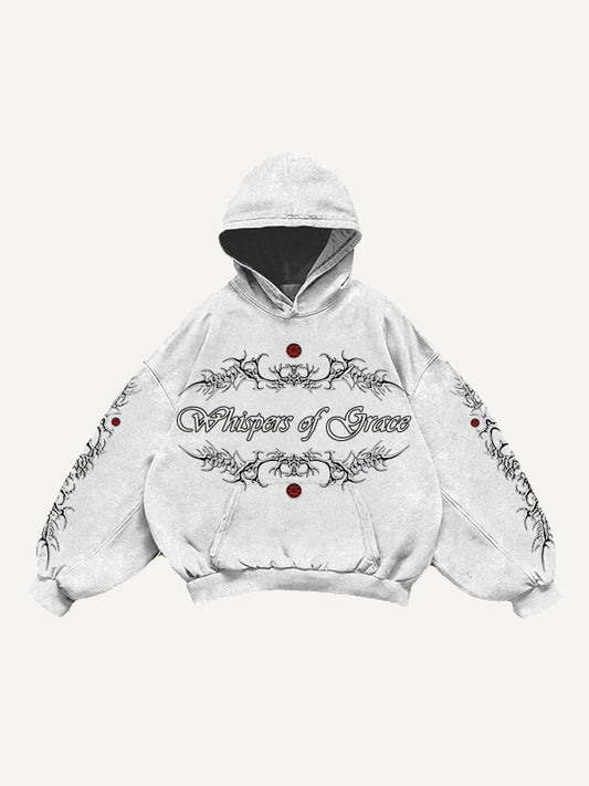 Hand-painted dark witch textured sweatshirt