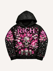 Silent Burst Hell Is Call Graphic Print Hooded Sweatshirt