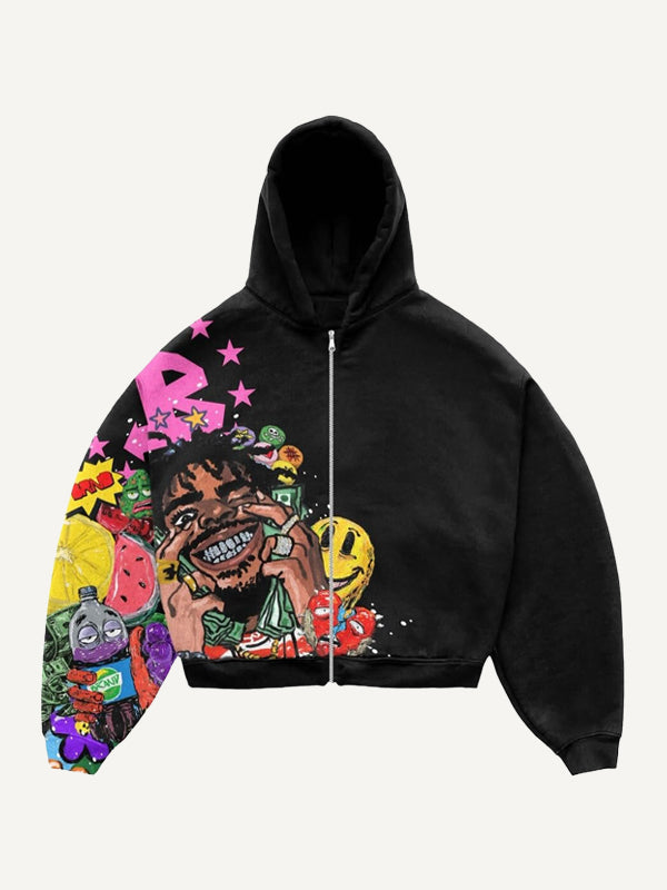 Spray paint wall painting print fashion sweatshirt