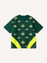 All-Seeing Eye Pattern Graphic T-Shirt
