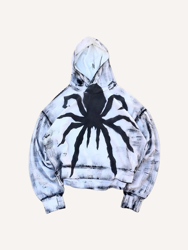It is both a demon and a faith a hand-painted street style hoodie