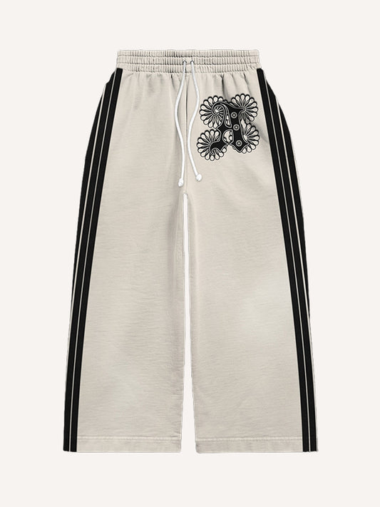 Lord Let Us Keep Peace patchwork print baseball pants