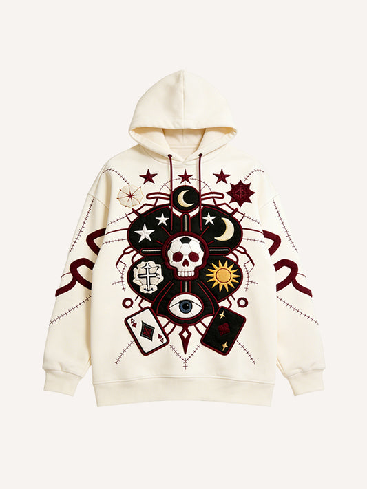 Power of Moon and Stars Helps Us Soar Graphic Print Hoodie