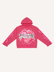 Whose red lips are dangerous yet alluring Printed sweatshirt