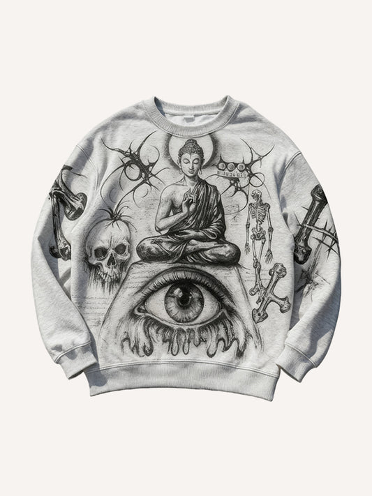 Prophet or Demon Eye Mysterious Power Printed Hoodie